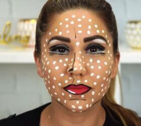 this cartoon pop art makeup look is so easy perfect for halloween, Cartoon pop art makeup