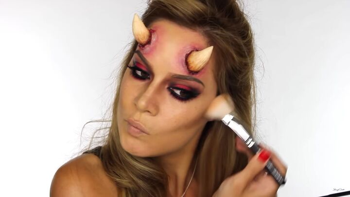 how to do sexy devil makeup for halloween complete with horns, How to do devil Halloween makeup