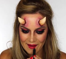 How to Do Sexy Devil Makeup for Halloween (Complete With Horns!) | Upstyle