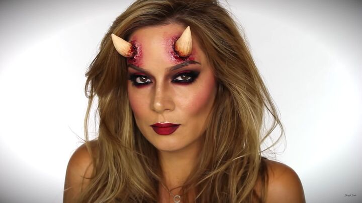 how to do sexy devil makeup for halloween complete with horns, Sexy devil makeup