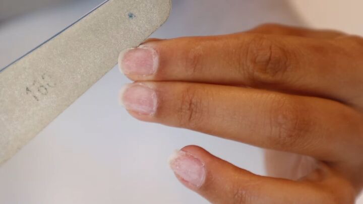 at home gel manicure tips 10 easy steps to the perfect gel manicure, Rounding the edges of nails