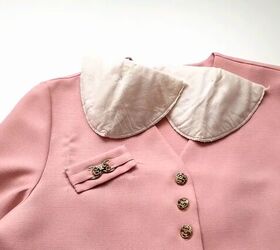 how to make a colorful diy jacket from an old fashioned dress, Removing shoulder pads and other parts