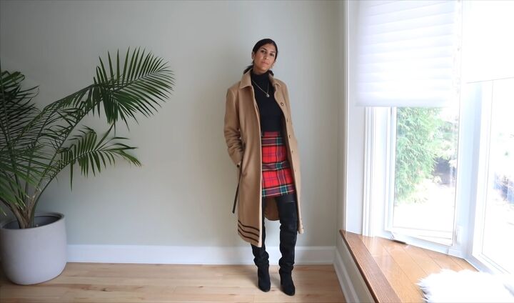 5 simple styling formulas to help you create basic outfits for fall, Fall colors outfit with camel and plaid
