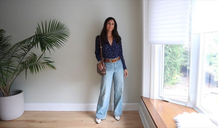 5 simple styling formulas to help you create basic outfits for fall, Wide leg pants fall outfit