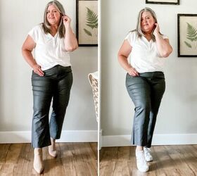 how to style faux leather ankle flare jeans 6 ways