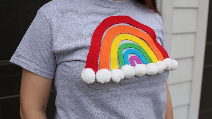 halloween costume idea umbrella cloud rainbow t shirt