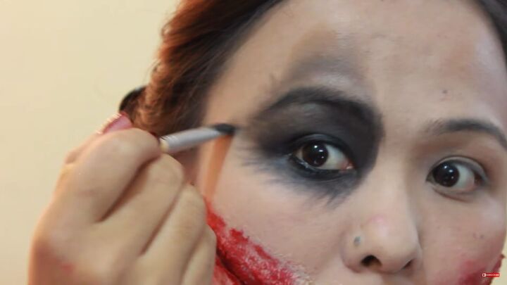 how to do joker makeup scars easy joker makeup tutorial for halloween, Joker makeup look for Halloween