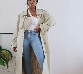 5 comfy casual air force 1 outfits that also look stylish, Air Force 1 outfit with a trench coat
