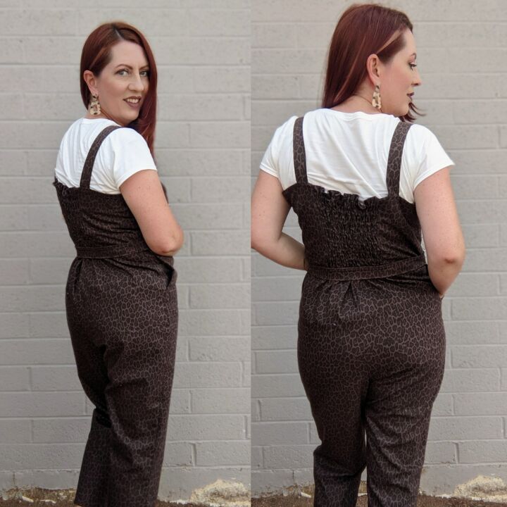 combine two summer patterns to get a cute fall jumpsuit