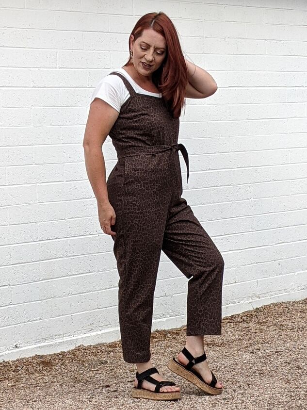 combine two summer patterns to get a cute fall jumpsuit