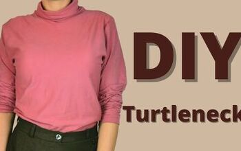 How to Make a Cute DIY Turtleneck for Fall Out of an Old Bedsheet