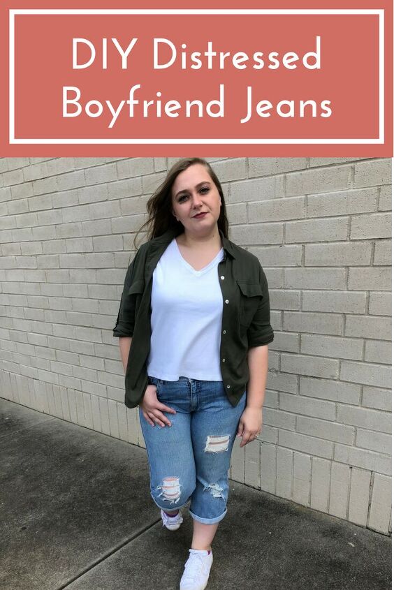 diy distressed boyfriend jeans how to make ripped jeans