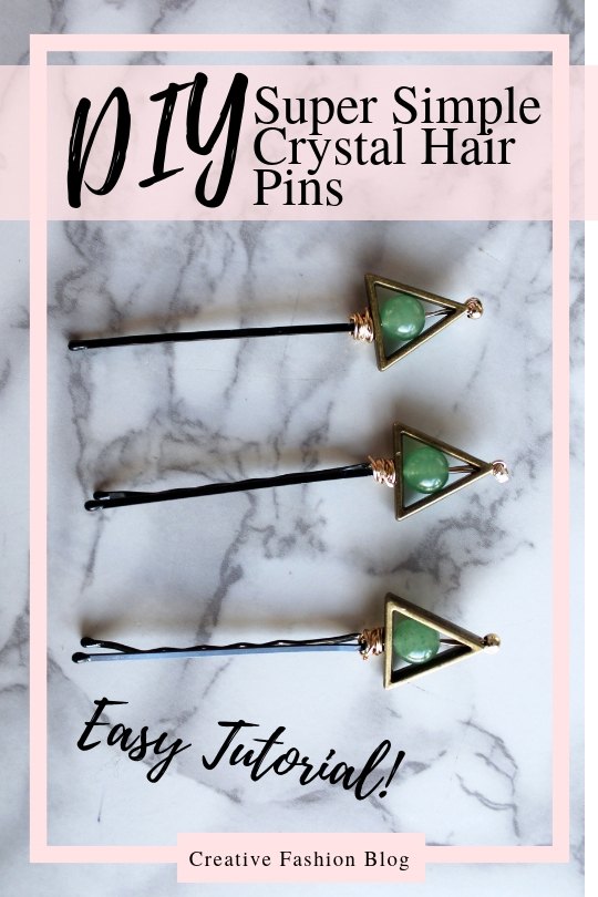 wire wrapped crystal diy hair pins
