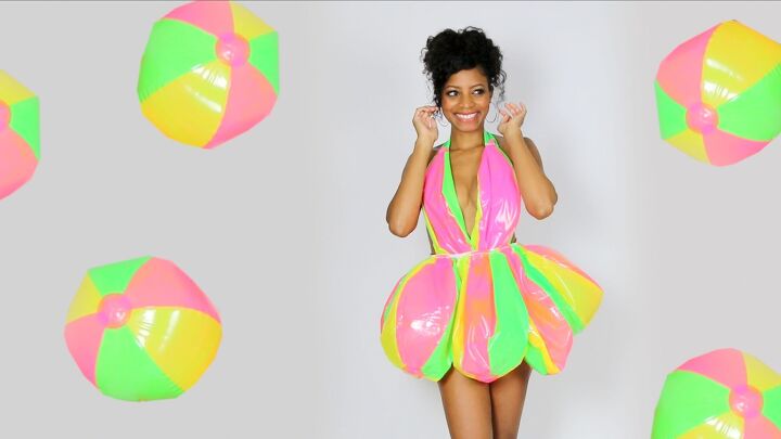 diy mini dress out of beach balls