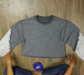 diy color block crop top sweatshirt sweatpants beginners sewing
