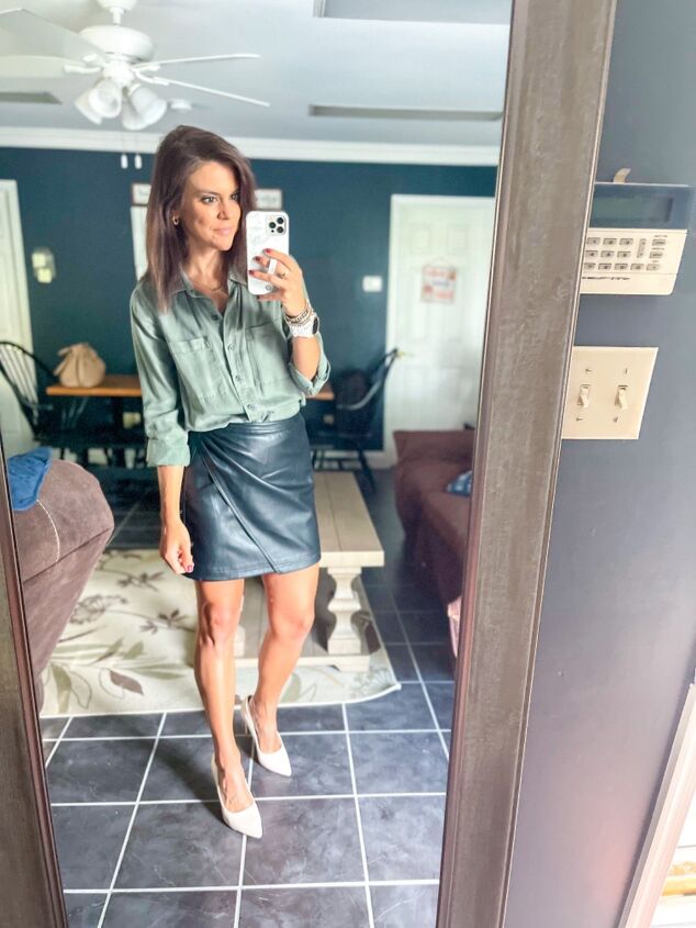 3 ways to style a leather mini skirt