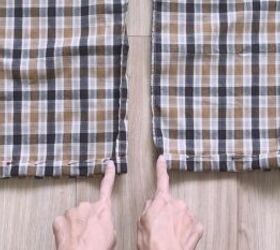 how to make cute comfy diy high waisted pants from scratch, Hemming the DIY high waisted pants