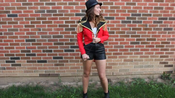 how to easily make a diy ringleader costume for halloween, Women s circus ringleader costume