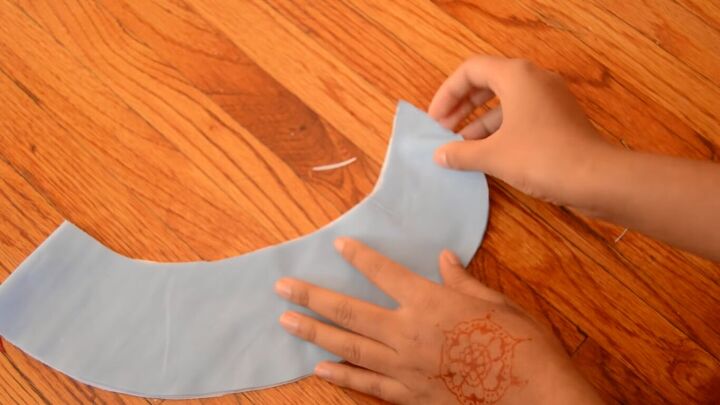 how to sew an alice in wonderland blue dress for cosplay or halloween, Making the collar for the dress
