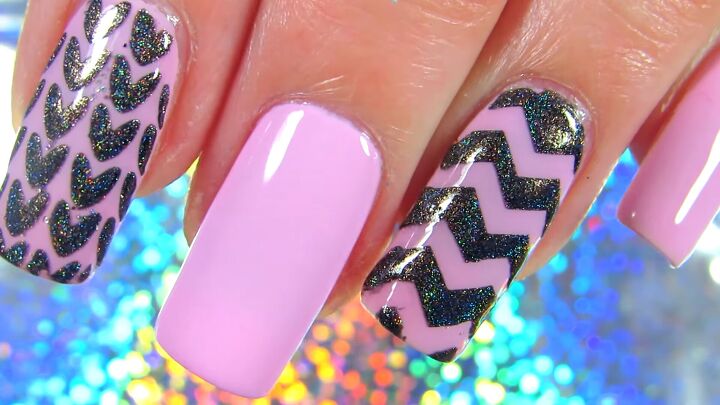 how to use nail vinyls to create colorful fun nail vinyl designs, Nail vinyl designs