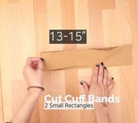 how to make giant puff sleeves fun oversized gathered sleeve hack, Making cuffs for the giant puff sleeves