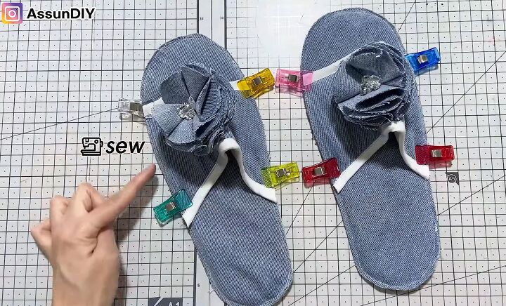 cute diy slippers tutorial how to make slippers from old jeans, How to make slippers