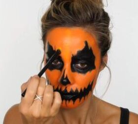 How to Do Creepy Pumpkin Makeup for Halloween Using Cheap Face Paint ...