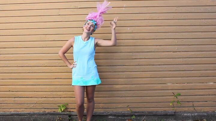 how to easily make a colorful diy trolls costume for kids or adults, DIY Trolls costume