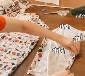 how to sew cute diy halloween pajamas perfect for scary movie nights, Attaching sleeves to the pajama top