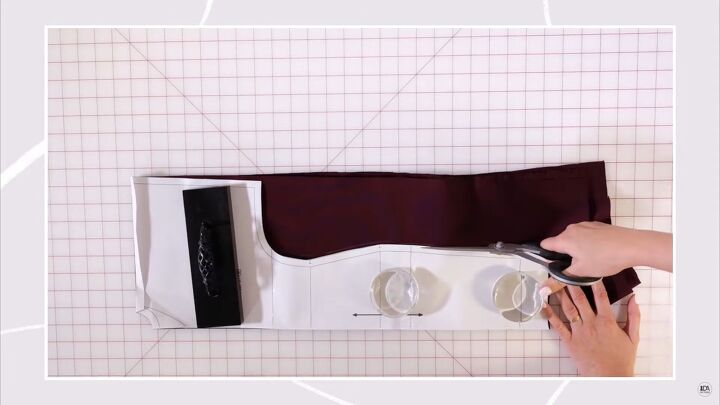 8 simple steps to a versatile elegant diy tie front dress, Snipping notches along the pattern