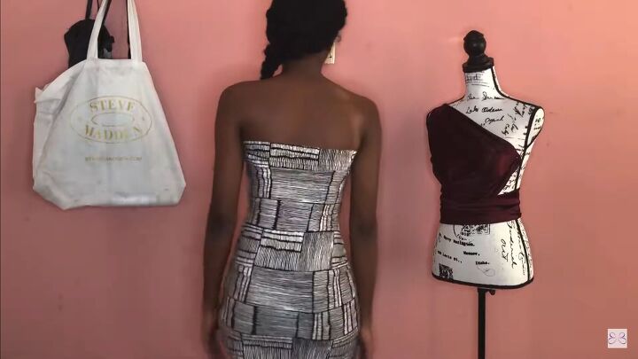 how to sew a tube dress in just 2 simple steps super easy tutorial, DIY tube dress from the back