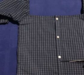 how to easily make a cute diy square neck top out of a men s shirt, Making adjustments to the DIY square neck top