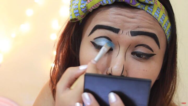 how to easily do fun female pop art makeup with your regular makeup, How to do pop art eye makeup