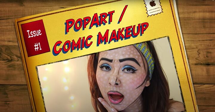 how to easily do fun female pop art makeup with your regular makeup, Female pop art makeup