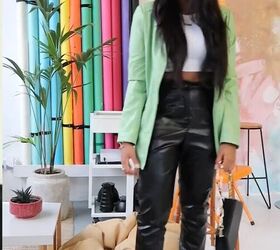 how to style black leather trousers sexy dressy casual more, Leather trousers outfit ideas