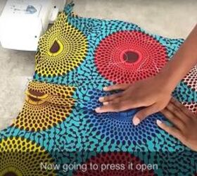 how to make an ankara dress with a pretty ruffle hem sleeves, How to sew a ruffle hem dress