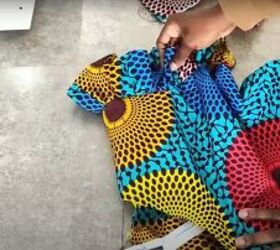 how to make an ankara dress with a pretty ruffle hem sleeves, Attaching the sleeve ruffles