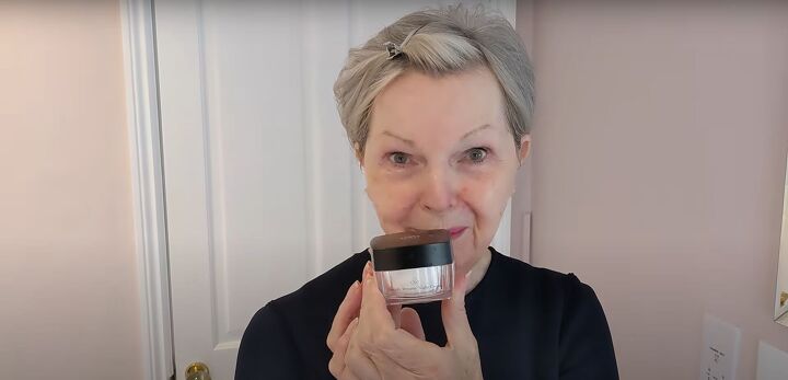 the best nighttime skincare routine for older women simple tutorial, Applying a moisturizing night cream