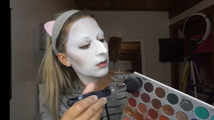 how to do super spooky makeup for a terrifying valak the nun costume, How to do Valak the nun makeup