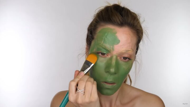 how to do perfect guardians of the galaxy gamora face makeup, How to do Gamora face makeup