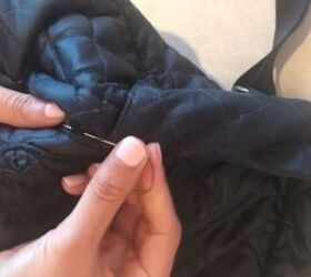 how do you fix a broken zipper on a bag here s the easiest solution, Sewing the zipper to fix it