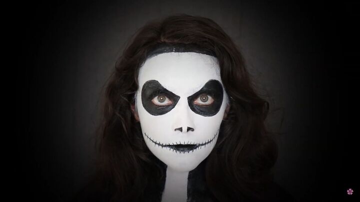 how to do perfect jack skellington face makeup for halloween, Jack Skellington face makeup