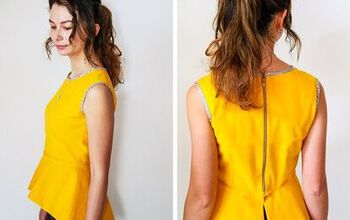 How to Sew Women's Top PEPLUM With Lining