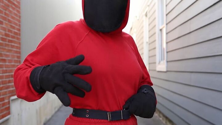 How to Make an Easy DIY Squid Game Guard Costume Red Suit & Mask