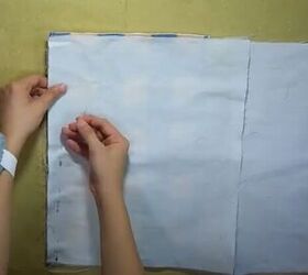 how to sew a reversible tote bag with pockets step by step tutorial, Pinning the upper and lower body pieces