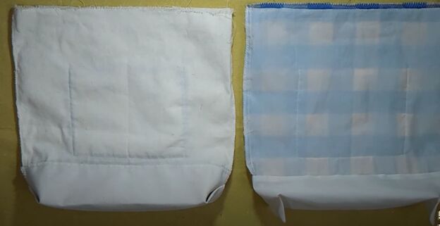 how to sew a reversible tote bag with pockets step by step tutorial, One bag with tacked down corners