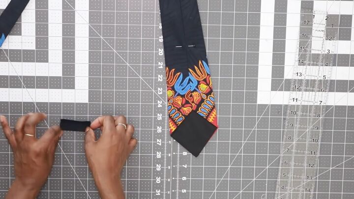 looking for a gift idea try making these diy tie and pocket squares, Making the tie keeper