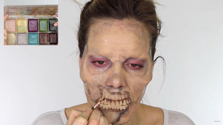 looking for a fun halloween look try this chilling zombie sfx makeup, Adding definition around the mouth