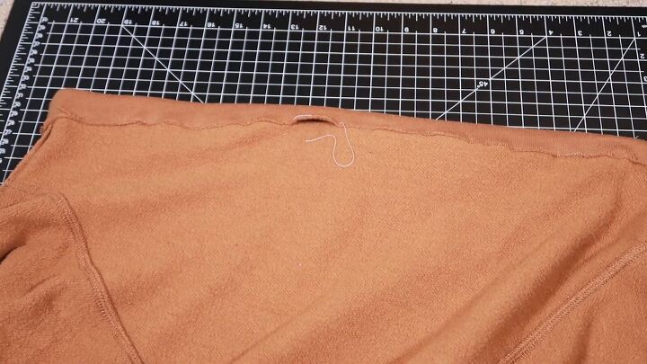 how to quickly easily crop a hoodie in 4 simple steps, Sewing casing for the elastic