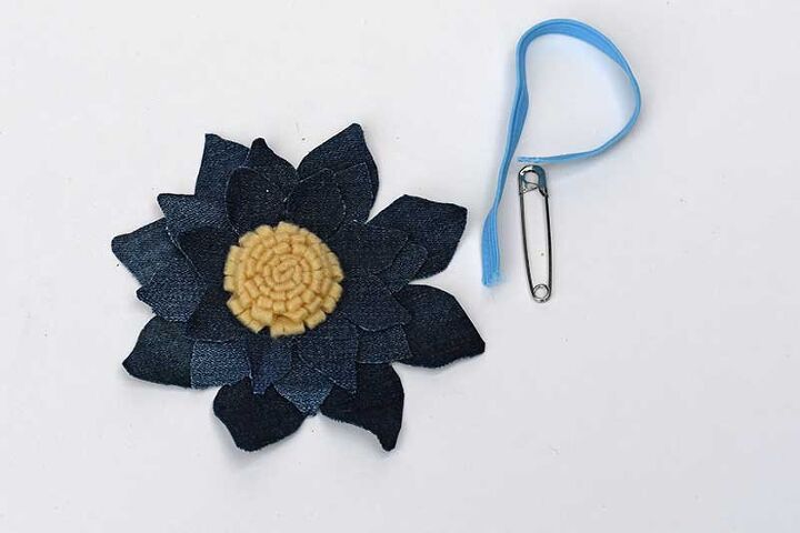 make a lovely denim sunflower corsage